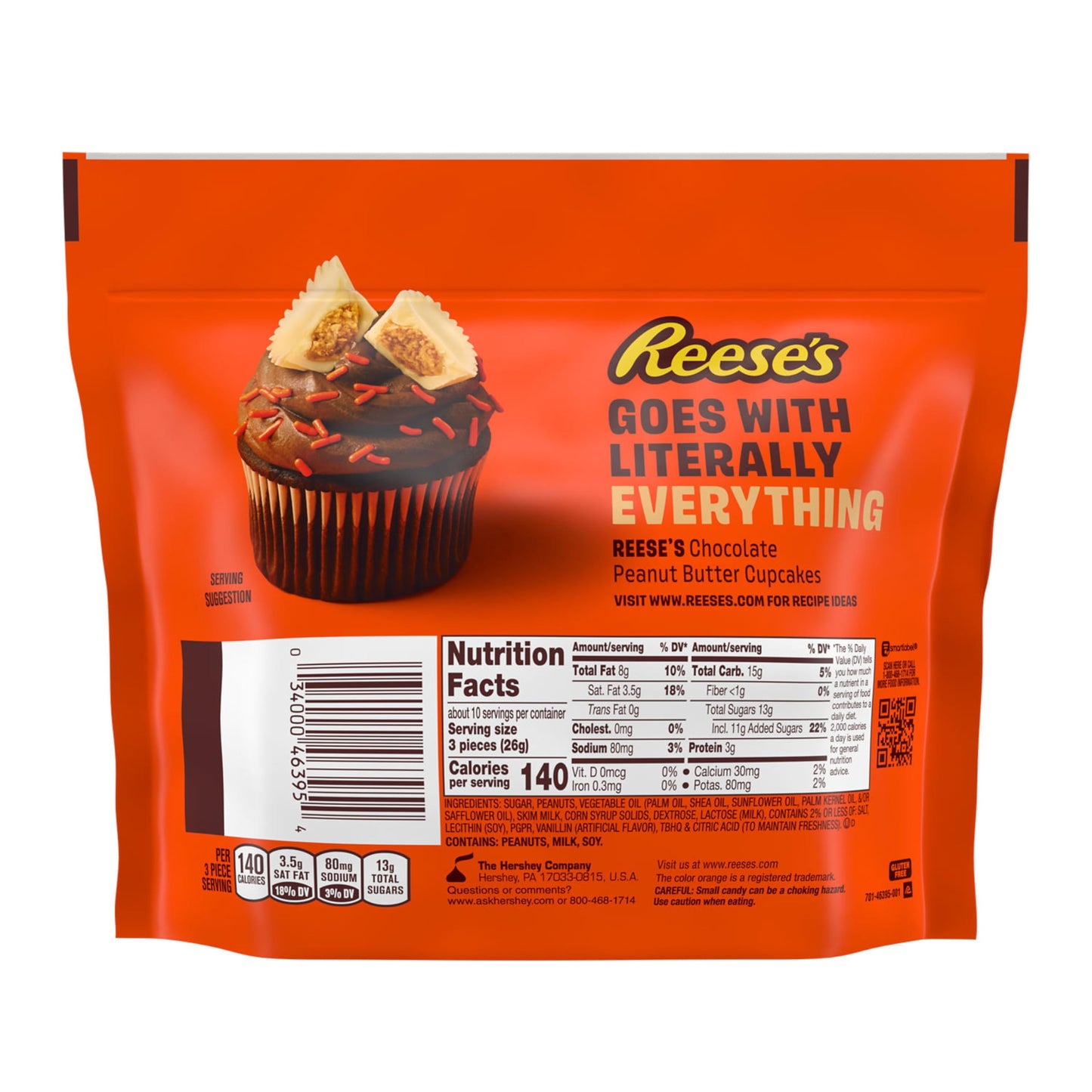REESE'S Miniatures White Creme Peanut Butter Cups, Candy Share Pack, 9.6 oz