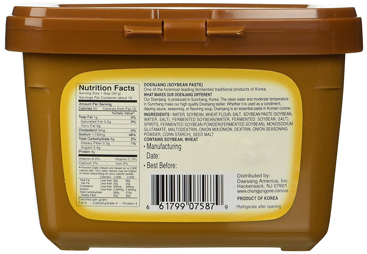 Korean soybean paste Doenjang (5 Pack)