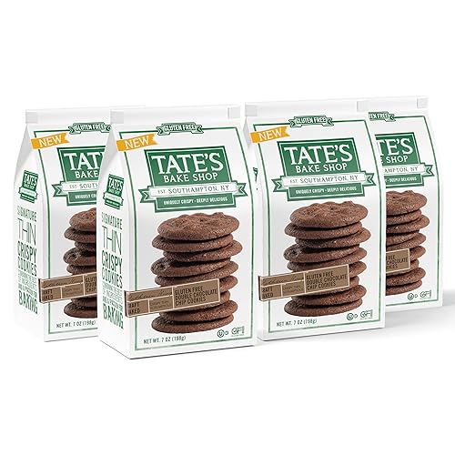 Tate's Bake Shop Gluten Free Double Chocolate Chip Cookies, 4-7oz Bags