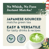 Matchalicious Japanese Matcha Powder, Unsweetened Green Tea Powder Vegan, Gluten Free, 0g Sugar, For Baking, Lattes, Smoothies, and Matcha Tea, Just