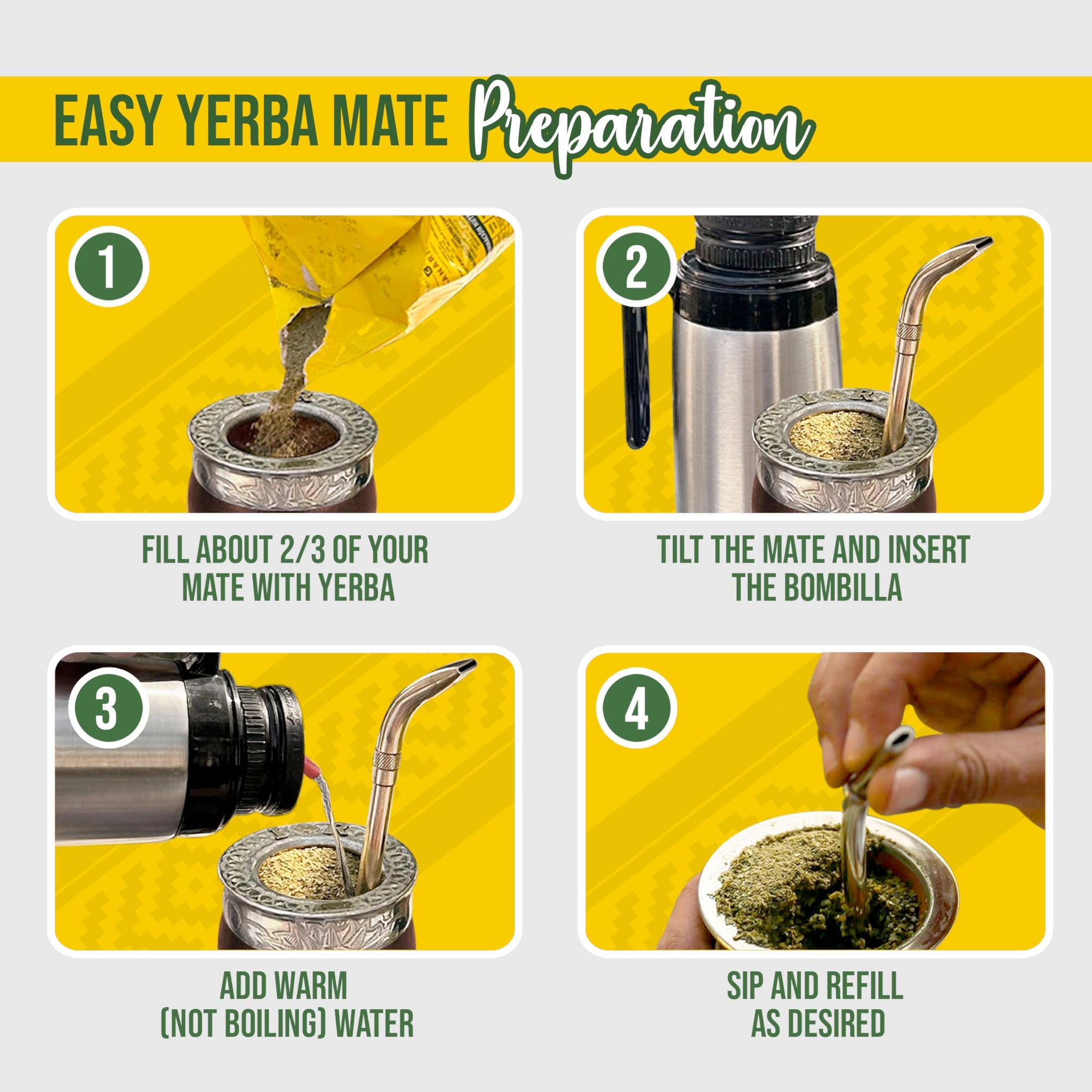 Canarias Yerba Mate Traditional 2.2 lb - Uruguayan Yerba Mate Tea - Ground Leaf Without Stems (Sin Palo) | Strong & Full-Bodied Flavor