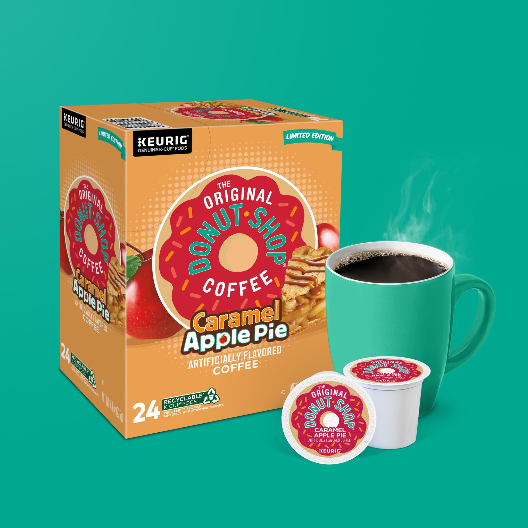 The Original Donut Shop Caramel Apple Pie Coffee, Keurig K-Cup Pod, Light Roast, 24 Count