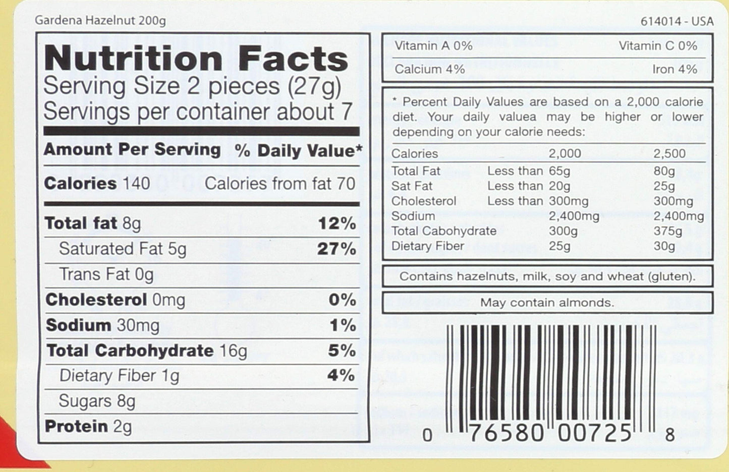Loacker Large Gardena Wafer, 7.05 Ounce (Pack of 4)