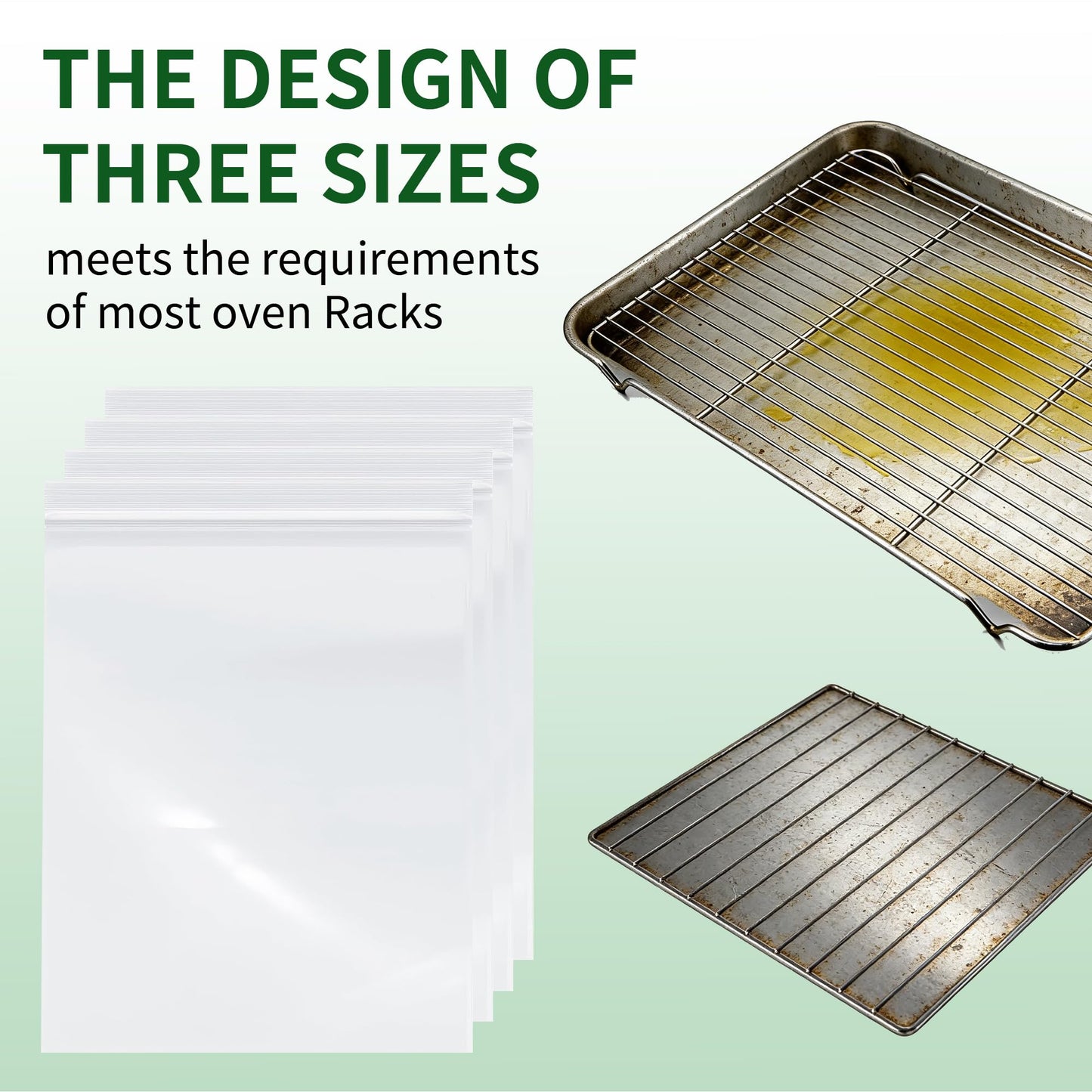 Sozmxxne 10-Pack Heavy Duty Oven Rack Cleaning Bags,19.7 * 27.5 inch?No Scrub Reusable Leak-Proof Soaking Bags for Grill Grates?Universal Fit for Oven