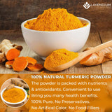 Lavendium, Premium 20oz Turmeric Powder, 100% Natural & Pure Ground Turmeric Root, No Additives or Preservatives, Non-GMO, Plant-Based & Vegan