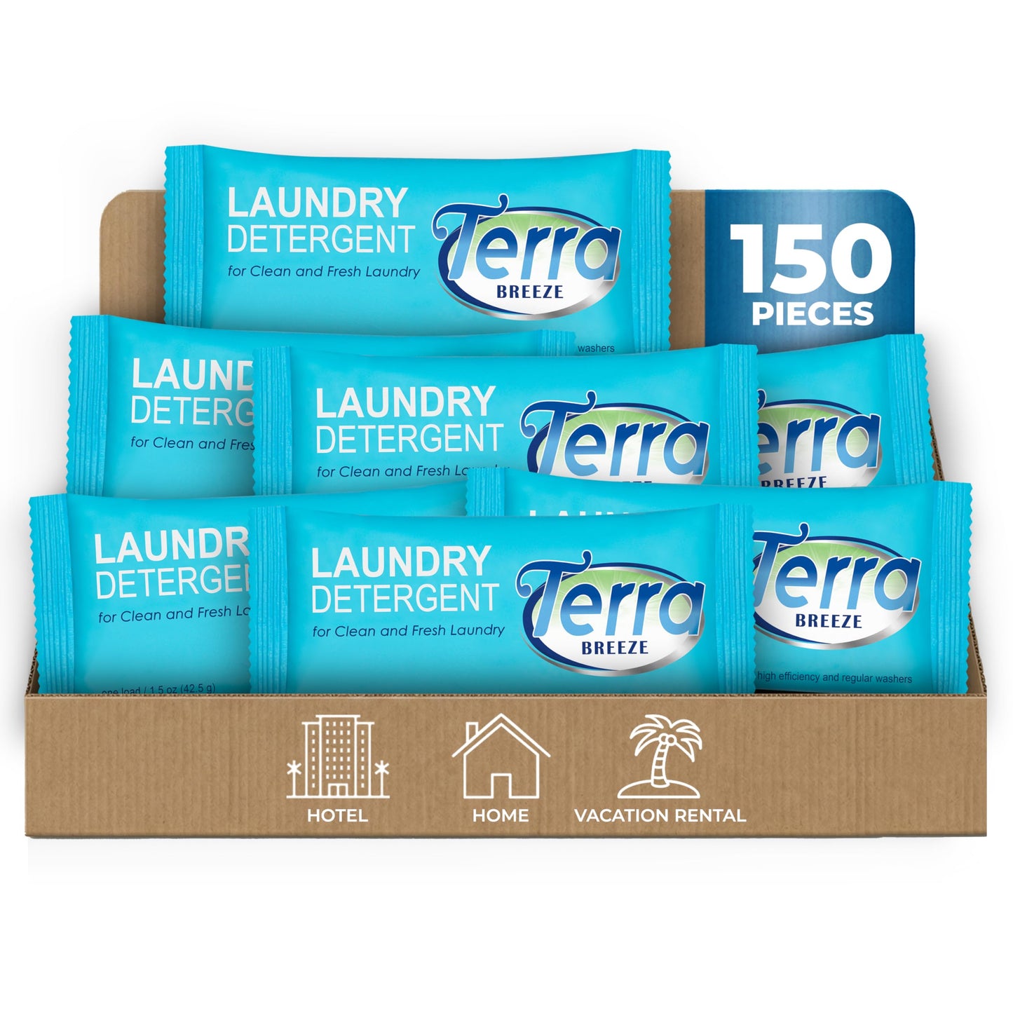 Terra Breeze Laundry Detergent Powder - 1.5 oz Packet (Case of 150)