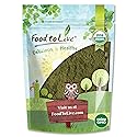 Food to Live Organic Spinach Powder, 1 Pound - Non-GMO, Finely Ground Dehydrated Leaves, Pure, Vegan, Kosher, Bulk. Source of Fiber, Vitamin A, Iron
