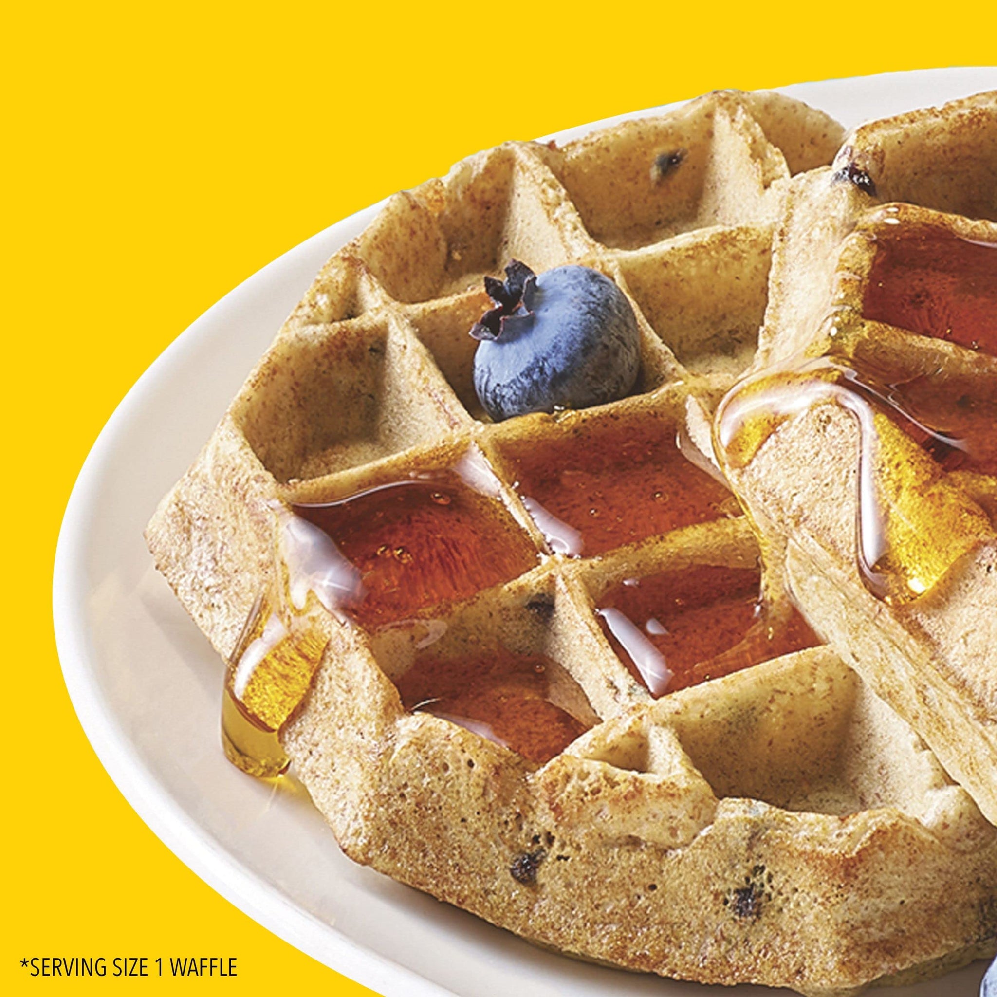 Eggo Thick and Fluffy Frozen Waffles, Frozen Breakfast, Resealable, Blueberry, 11.6oz Box (6 Waffles)