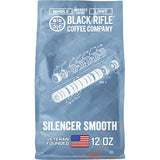 Black Rifle Coffee Company Silencer Smooth, 12oz Bag, Whole Bean Light Roast - Roasted Blend Made from Arabica Beans - Colombian & Brazilian Beans