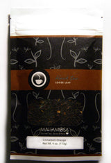 Mahamosa Cinnamon Orange Tea 4 oz - Loose Leaf Flavored Black Tea Blend (with orange peel, cinnamon pieces, ginger pieces, flavoring, vanilla pieces)