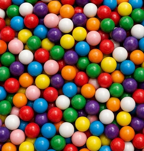 Gumballs for Gumball Machine - 1 lb of Assorted Rainbow Fruit Flavored Vibrant Mini Half Inch Fresh Vending Machine Refills