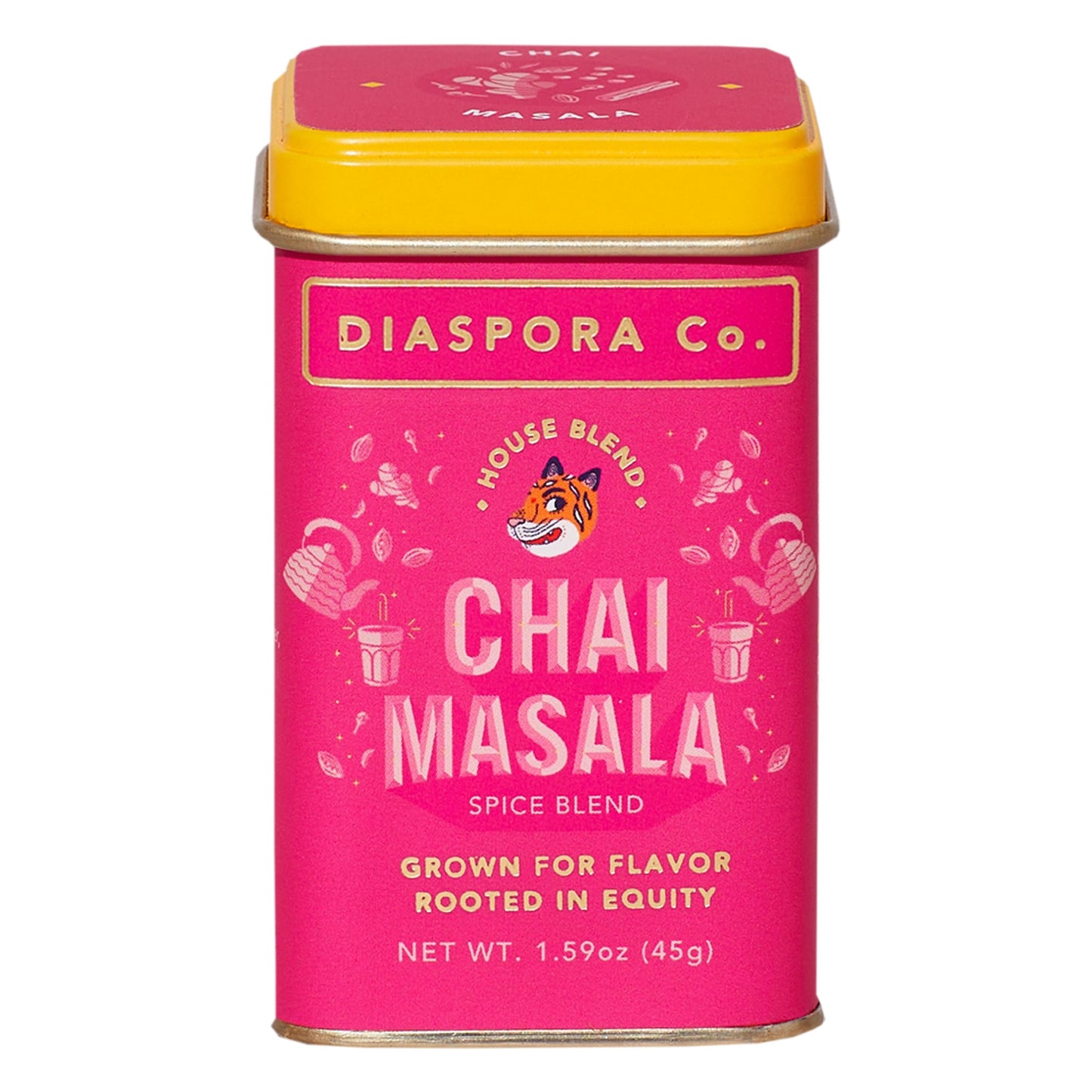 Diaspora Co. Chai Masala Spice Blend - Authentic Chai Spices with Cardamom, Ginger & Cinnamon - Single-Origin Fresh Ground Masala for Chai Latte, Tea
