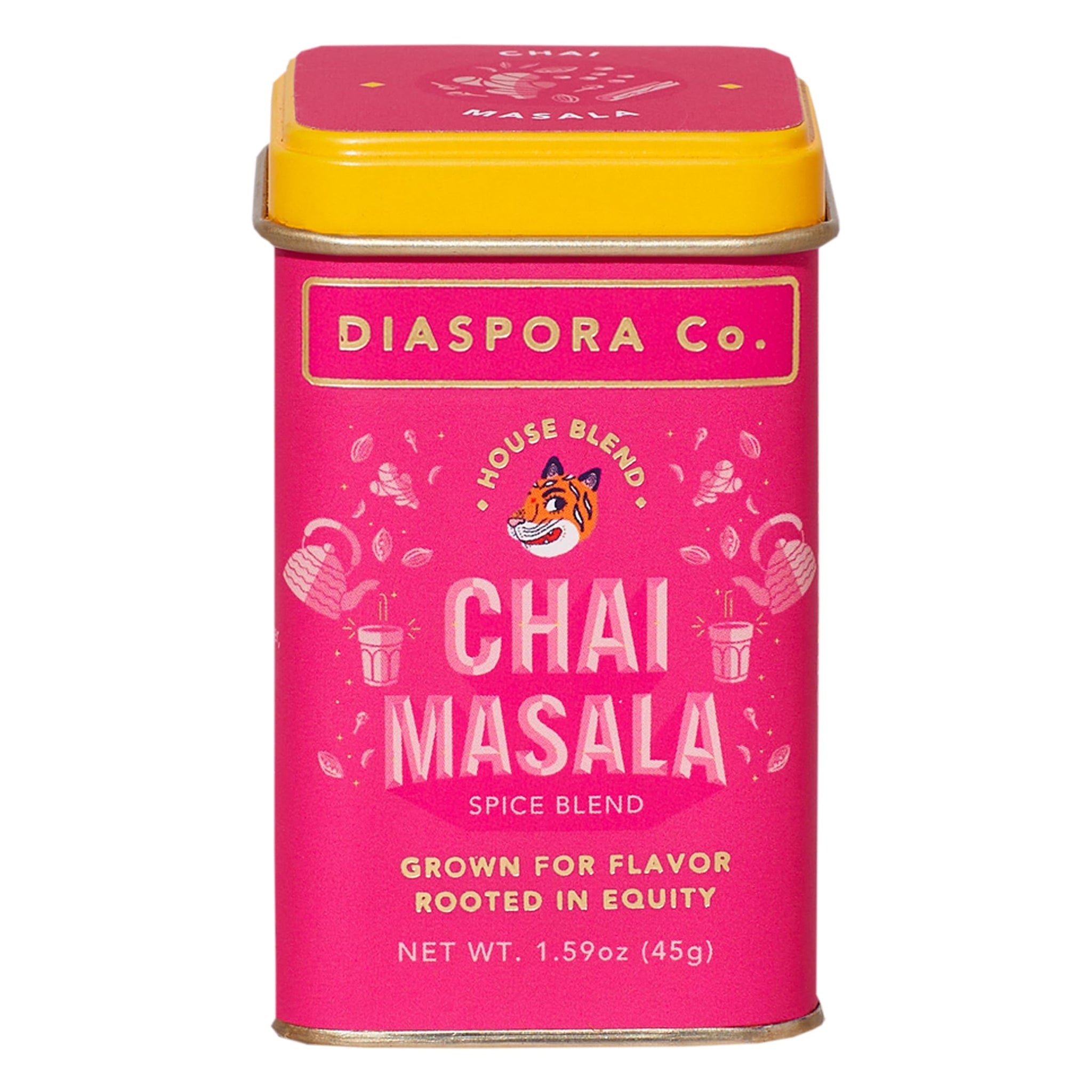 Diaspora Co. Chai Masala Spice Blend - Authentic Chai Spices with Cardamom, Ginger & Cinnamon - Single-Origin Fresh Ground Masala for Chai Latte, Tea