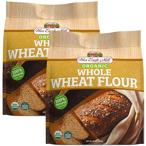 War Eagle Mill Organic Whole Wheat Flour, 48 oz Bag (Pack of 2)