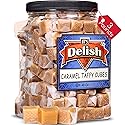 Butterscotch Caramel Squares Taffy Candy by Its Delish, 3 LBS Jumbo Container - Soft Caramels Candy Chews Individually Wrapped - Delicious Chewy