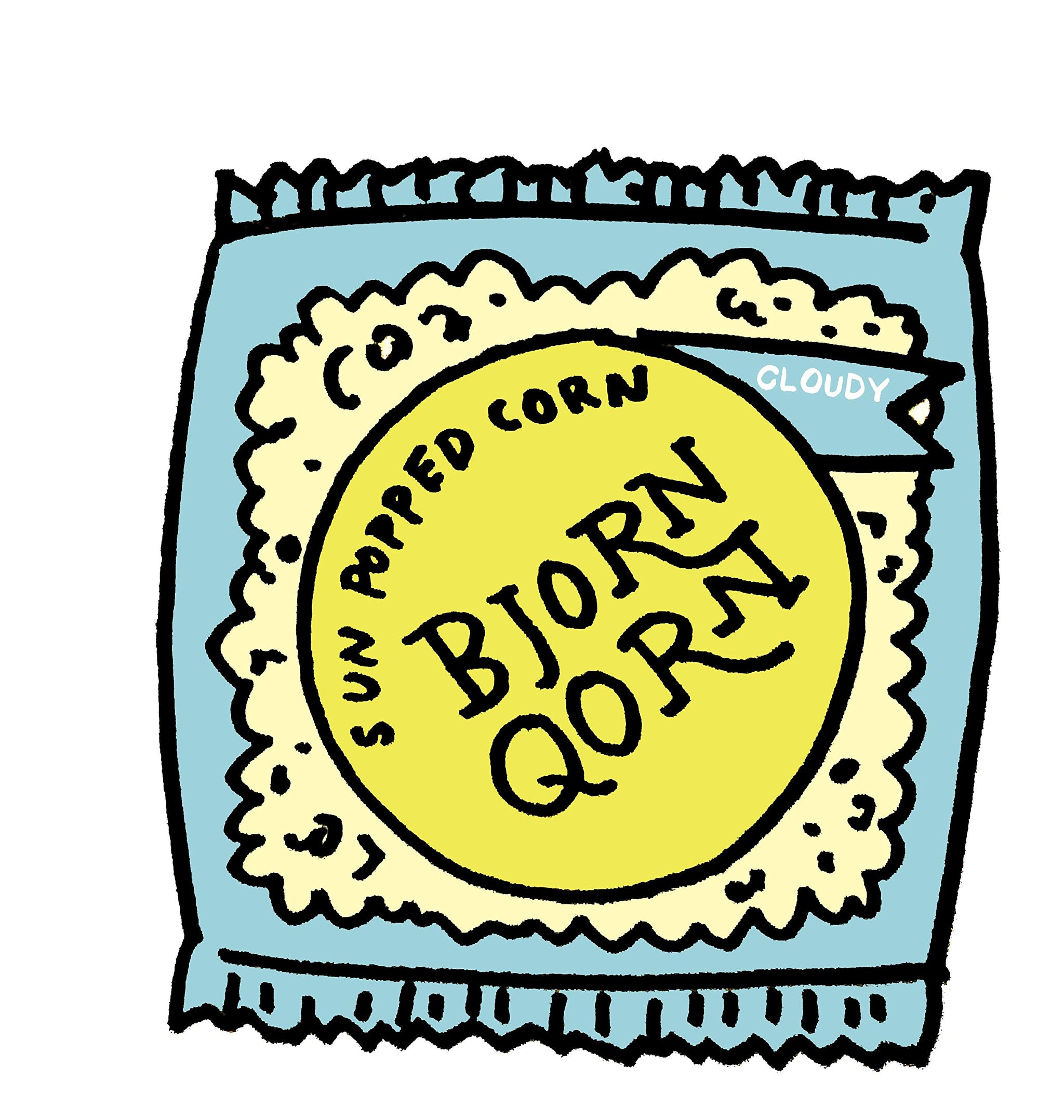 BjornQorn Mini Bag 15-Pack Cloudy (Salty) Popcorn - Vegan & Gluten-Free - Slow Roasted and Salted - (15 1oz bags)