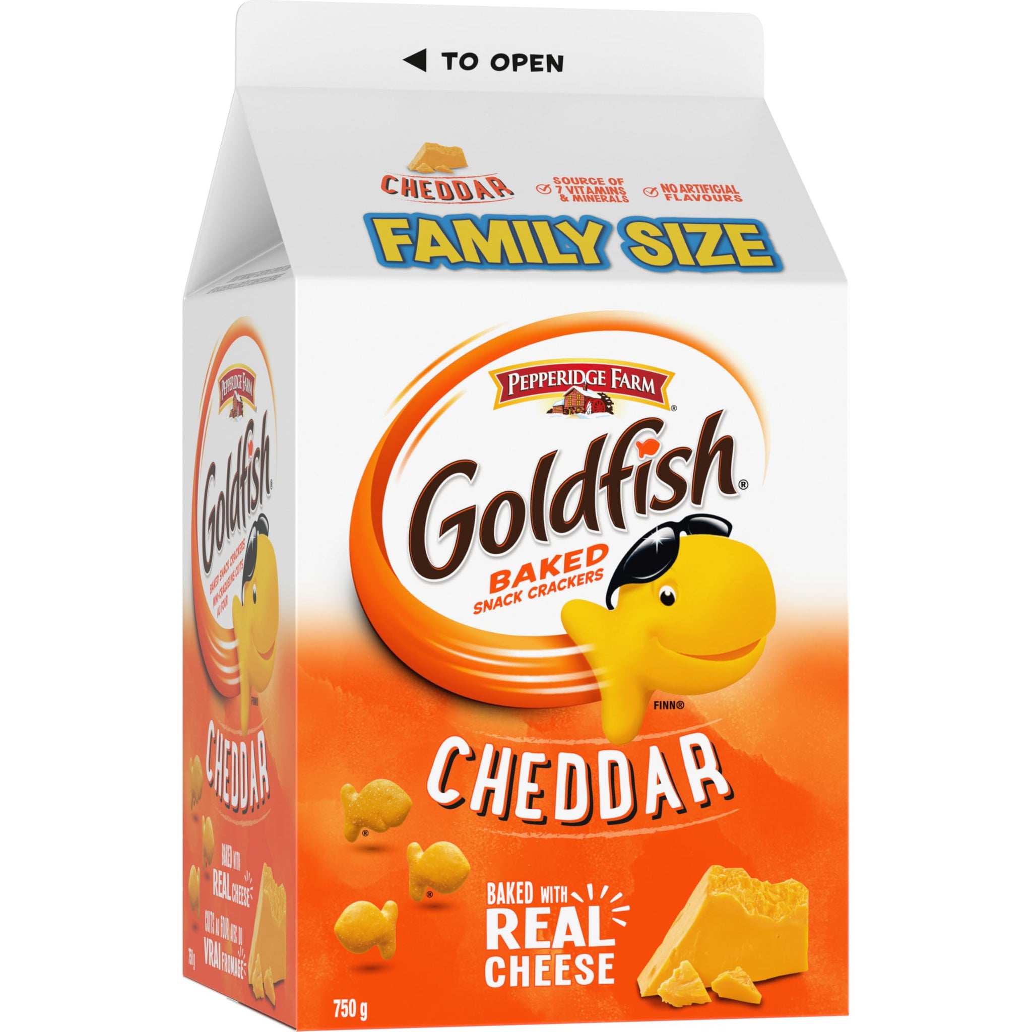 Goldfish Family Size Cheddar Crackers, 750g/26.5 oz, Carton {Imported from Canada}