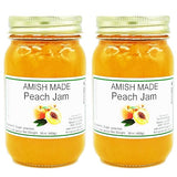 Amish Peach Jam - Two 16 Oz Jars