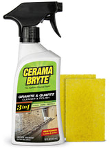 Cerama Bryte Granite and Quartz Daily Cleaner & Polish Safely Also Use On Marble Soapstone Quartz Quartzite Slate Limestone Corian Laminate Tile