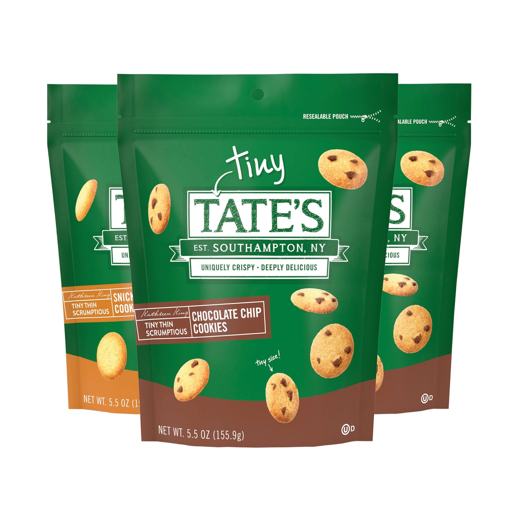 Tate's Bake Shop Tiny Tate's Variety Pack, Chocolate Chip & Snickerdoodle Cookies, 3-5.5 oz Bags