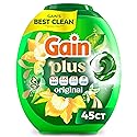 Gain Plus Flings Liquid Laundry Detergent Pacs, Gain's Best Clean, All-In-One, Original Scent, 45 Count