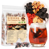 Kidney tea formula Ginseng Six Treasure Tea?Chinese Herbal Tea?Natural Organic Kidney Cleanse Detox Tea for Women & Men (1 Pack/25 Bags)