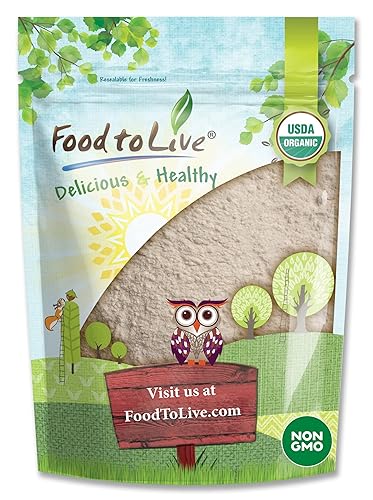 Food to Live Organic Spelt Flour, 6 Pounds - Whole Grain, Non-GMO, Kosher, Vegan, Bulk, Great for Baking Bread, Product of the USA