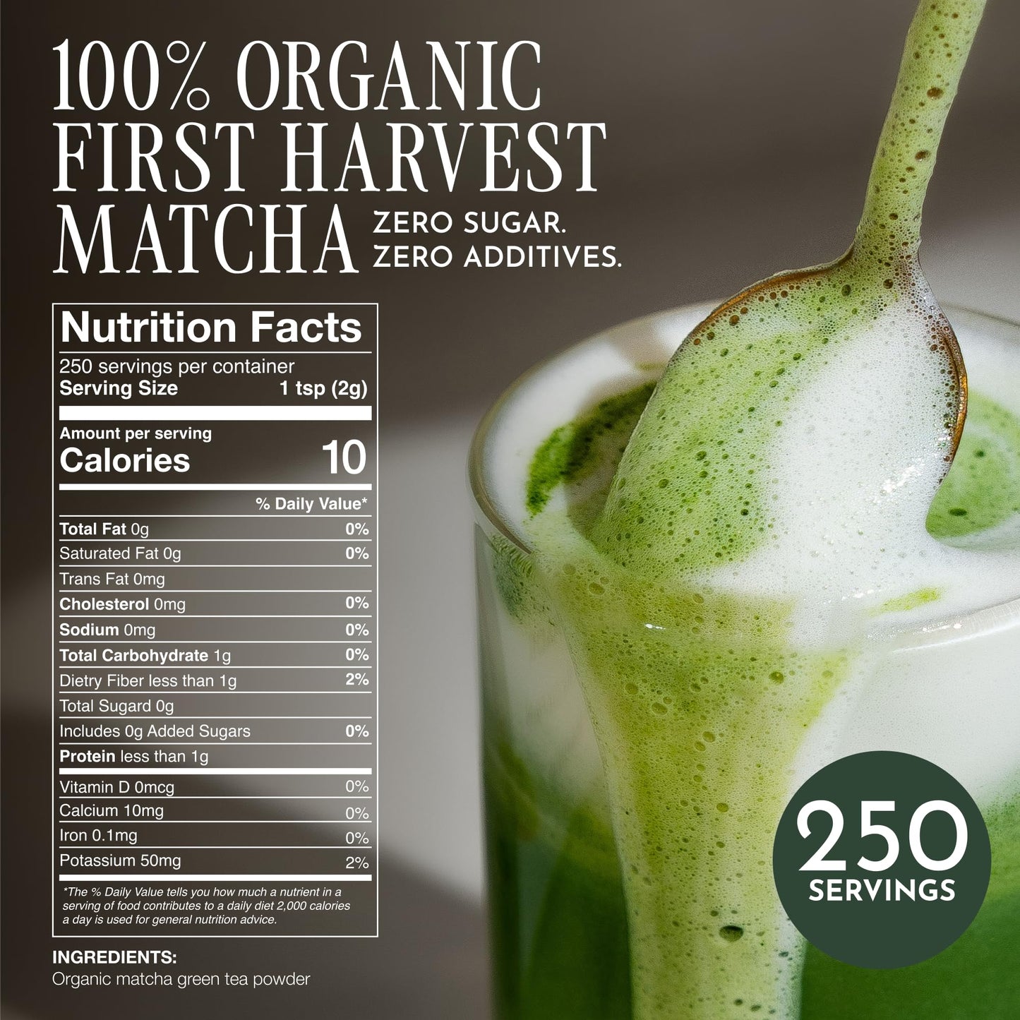 Encha Matcha - Latte Grade Matcha Powder - Unsweetened, First Harvest, Organic Green Tea Powder From Uji, Japan (500g / 1lb) Premium for Latte