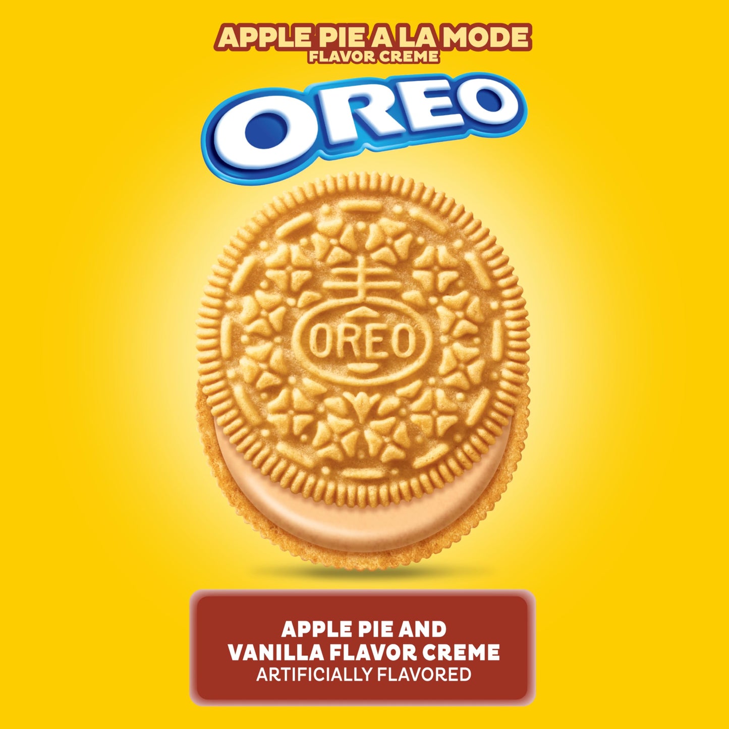 OREO Apple Pie a la Mode Sandwich Cookies, Limited Edition, 10.68 oz