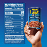BUSH'S BEST Pinto Beans, 16 Ounce Can, Canned Beans, Pinto Beans Canned, Source of Plant Based Protein and Fiber, Low Fat, Gluten Free, For Soups