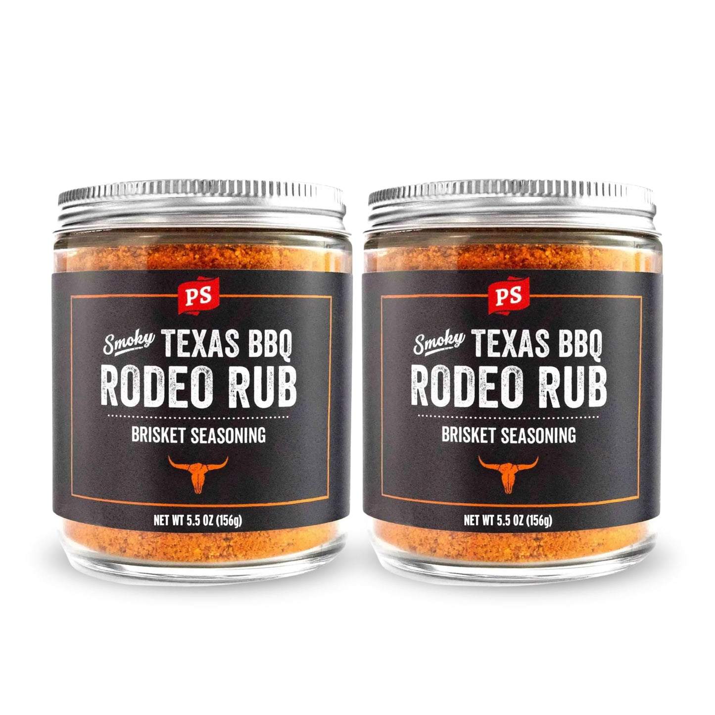 PS Seasoning Rodeo Rub Texas Brisket Rub 2 pack- Hickory Smoke Brown Sugar BBQ Dry Rub for Smoked Brisket Steaks Spare Ribs | Texas Style Beef