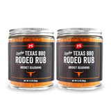 PS Seasoning Rodeo Rub Texas Brisket Rub 2 pack- Hickory Smoke Brown Sugar BBQ Dry Rub for Smoked Brisket Steaks Spare Ribs | Texas Style Beef
