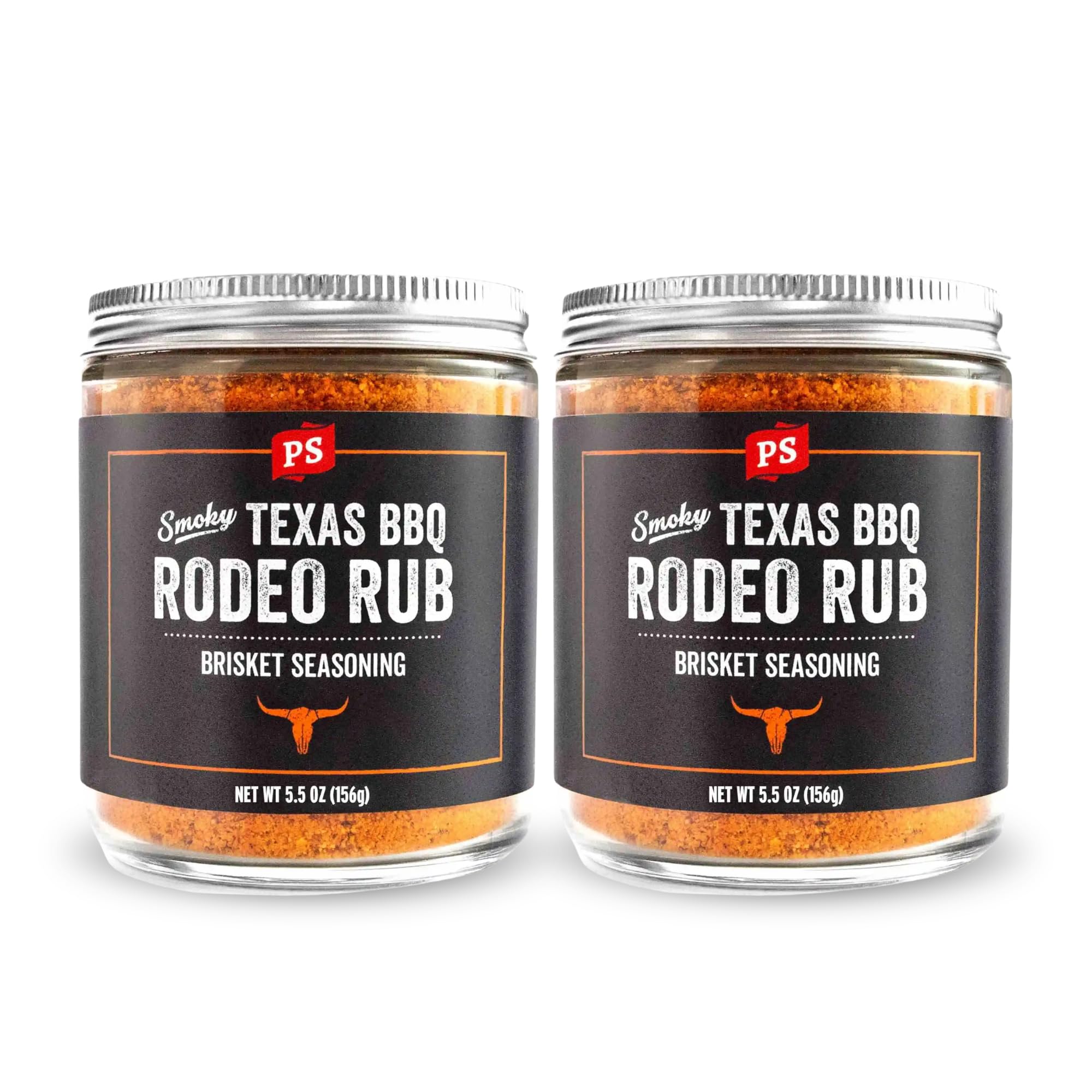 PS Seasoning Rodeo Rub Texas Brisket Rub 2 pack- Hickory Smoke Brown Sugar BBQ Dry Rub for Smoked Brisket Steaks Spare Ribs | Texas Style Beef