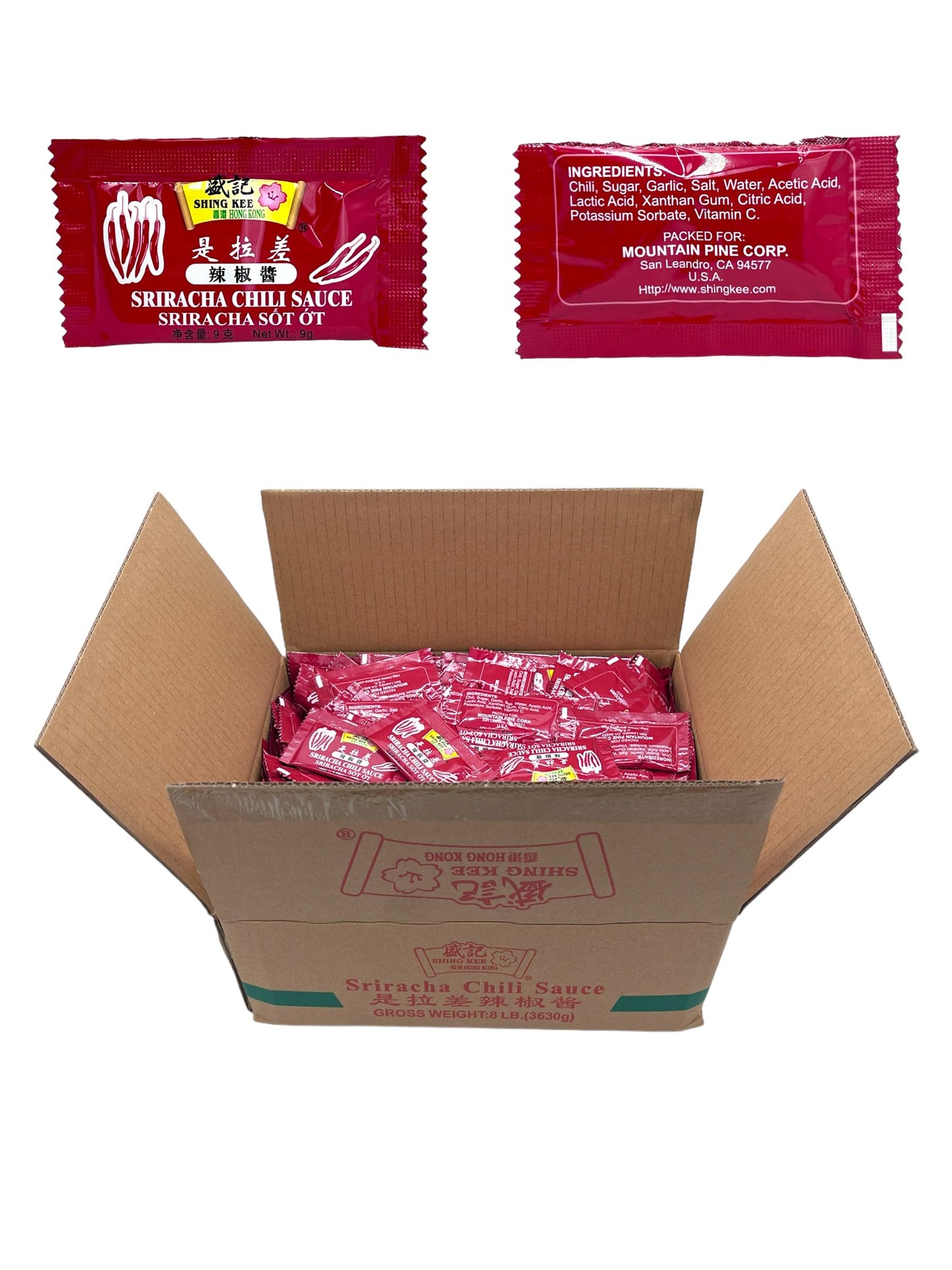 Sriracha Hot Chili Sauce Packets 360 Count