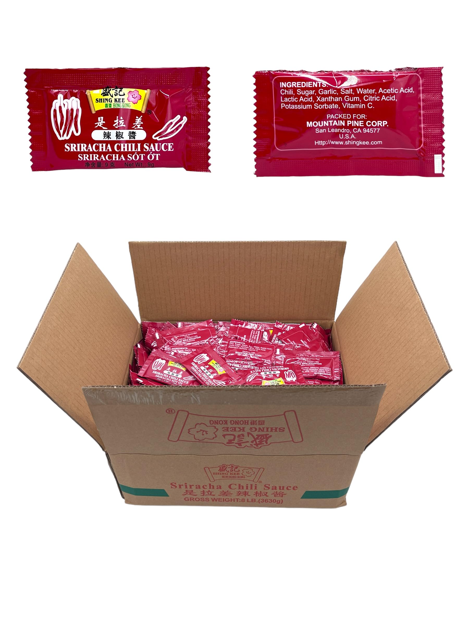 Sriracha Hot Chili Sauce Packets 360 Count