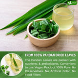 FreshDrinkUS, Premium 4.5oz Natural Pandan Leaves Dried, 100% Pure Dried Pandan Leaves, Pandan Leaf Tea, No Additives, No Caffeine, Vegan