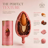 Huries Strawberry Chocolate Covered Dates with Almonds, Individually Wrapped Gourmet Stuffed Date Candy, Turkish Dessert Snack, 200 g