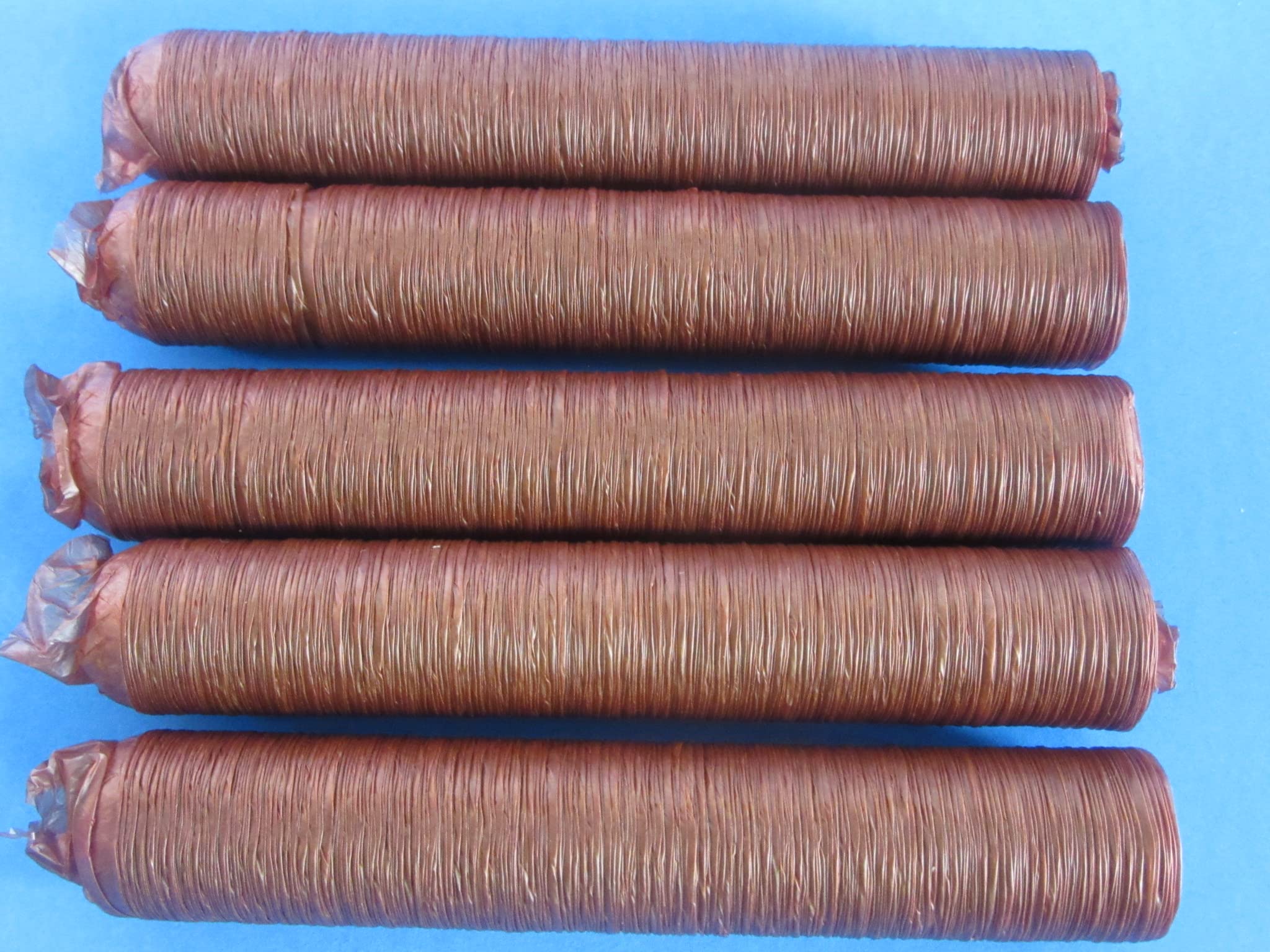 Fresh 21mm Collagen Casings for Snack sticks, Pepperoni and other snack sausages. Easy to use. Each pack fills 25 lbs