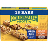 Nature Valley Protein Bars Variety Pack, Gluten Free Chewy Granola Snack Bars, 10g Protein, Peanut Butter Dark Chocolate, Salted Caramel Nut, Peanut