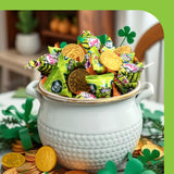 St. Patrick's Day Candy Assortment - 3 Pound Bulk Pack - Sour Lollipops, Milk Chocolate Coins & Mini Pouches of Jelly Beans for Gifting, Sharing