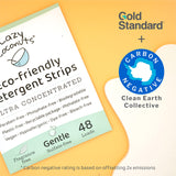 LAZY COCONUTS Laundry Detergent Sheets - Sulfate-free, Gentle - For Sensitive Skin, Baby, Hand Wash - Eco Friendly, Natural, Hypoallergenic, Sulfate