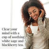 The Republic of Tea Blackberry Sage Full-Leaf Loose Black Tea, 3.5 oz Tin | Steeps 50 Cups
