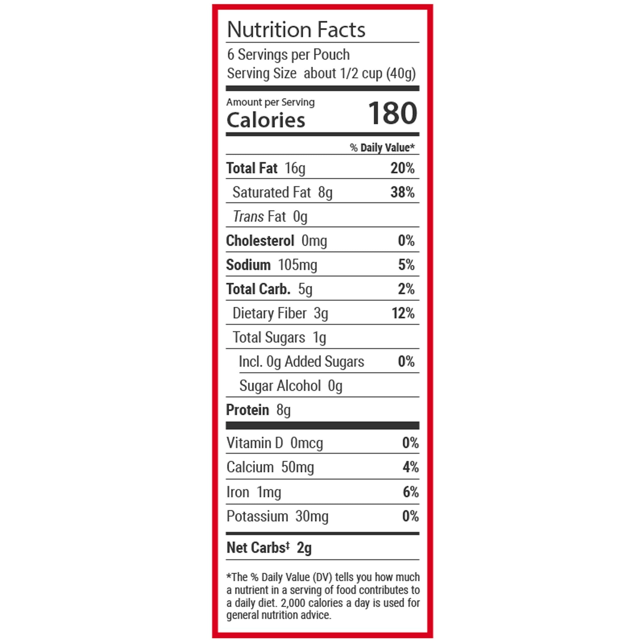 KE Keto Granola ~ Cinnamon Nut Crunch Seed & Nut Keto Cereal | 2g Net Carbs + 8g Protein | Sweetener Free, Sugar Free, Gluten Free, Egg Free | Organic