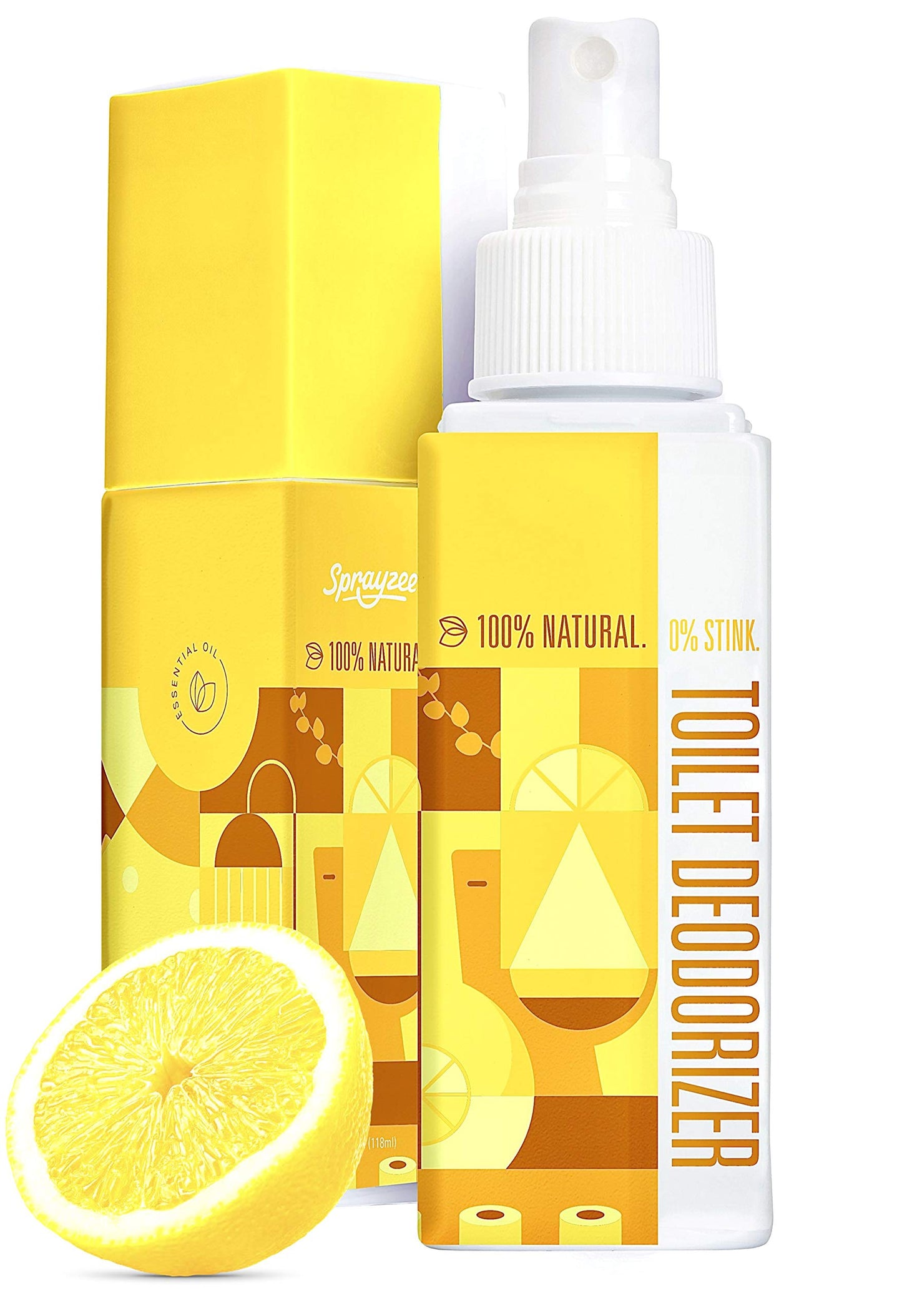 #1 Strongest Natural Toilet Spray for Poop + Bathroom Air Freshener (Citrus Haven) Extra Long Lasting Before You Go Toilet Spray Bathroom Poop Spray