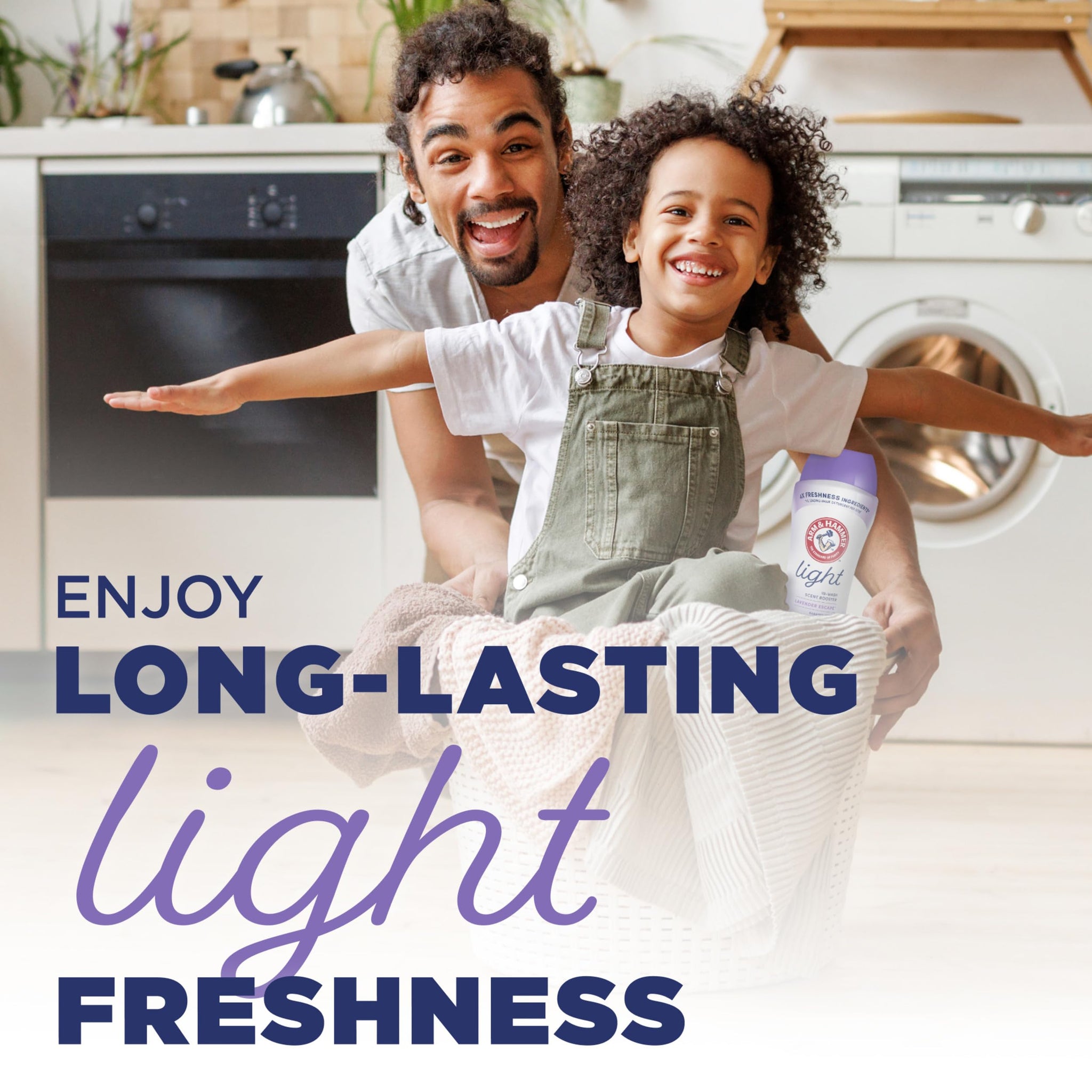ARM & HAMMER Light In-Wash Scent Booster, Laundry Scent Booster Lavender Escape scent, 24 Oz