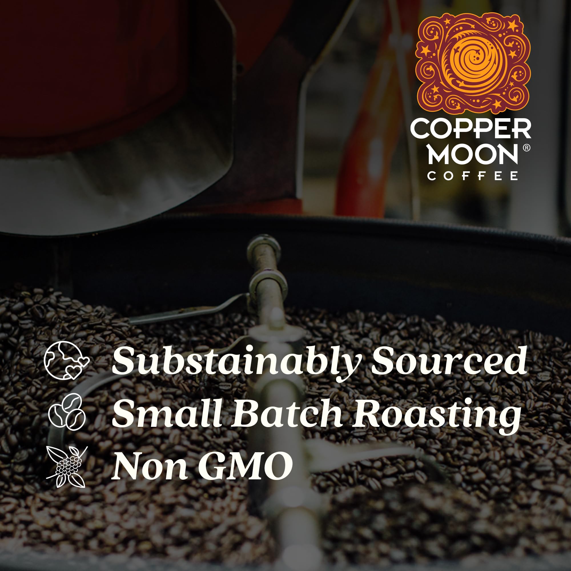 Copper Moon Strong Roast Ground Coffee, Blast Off Blend, 12 Ounce Bag