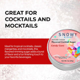 Snowy River Holiday Candy Cane Flavored Cocktail Sugar - All Natural Rimming Sugar for Stunning Drinks, Vibrant Colors, Perfect for Cocktails