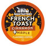 Java Factory Coffee Pods Cinnamon and Maple Flavored Coffee for Keurig K Cup Brewers, French Toast, 40 Count