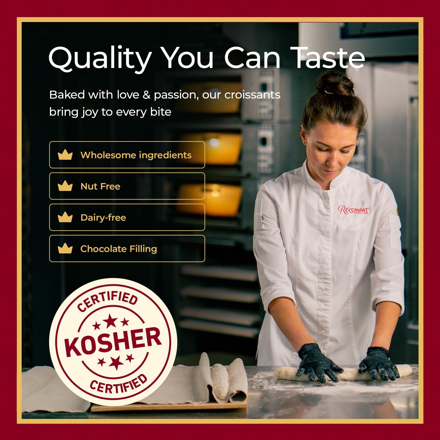 Chocolate Rugelach | Dairy-Free, Nut-Free, OU Kosher-Certified Mini Croissants | Breakfast Pastry | Coffee and Tea Snack | Bakery Fresh Pastries - 14