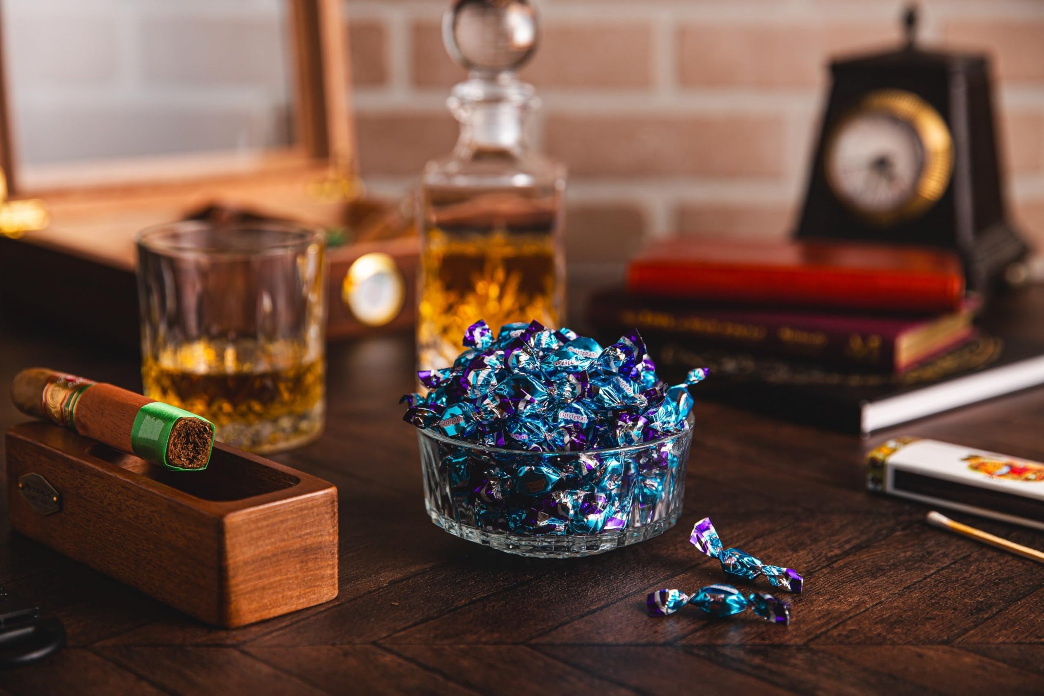 GLITTERATI All Natural Deluxe Mint Italian Miniature Hard Candies, Individually Wrapped Gourmet Candy, Vegan, Gluten Free, Non-GMO, Resealable Pouch
